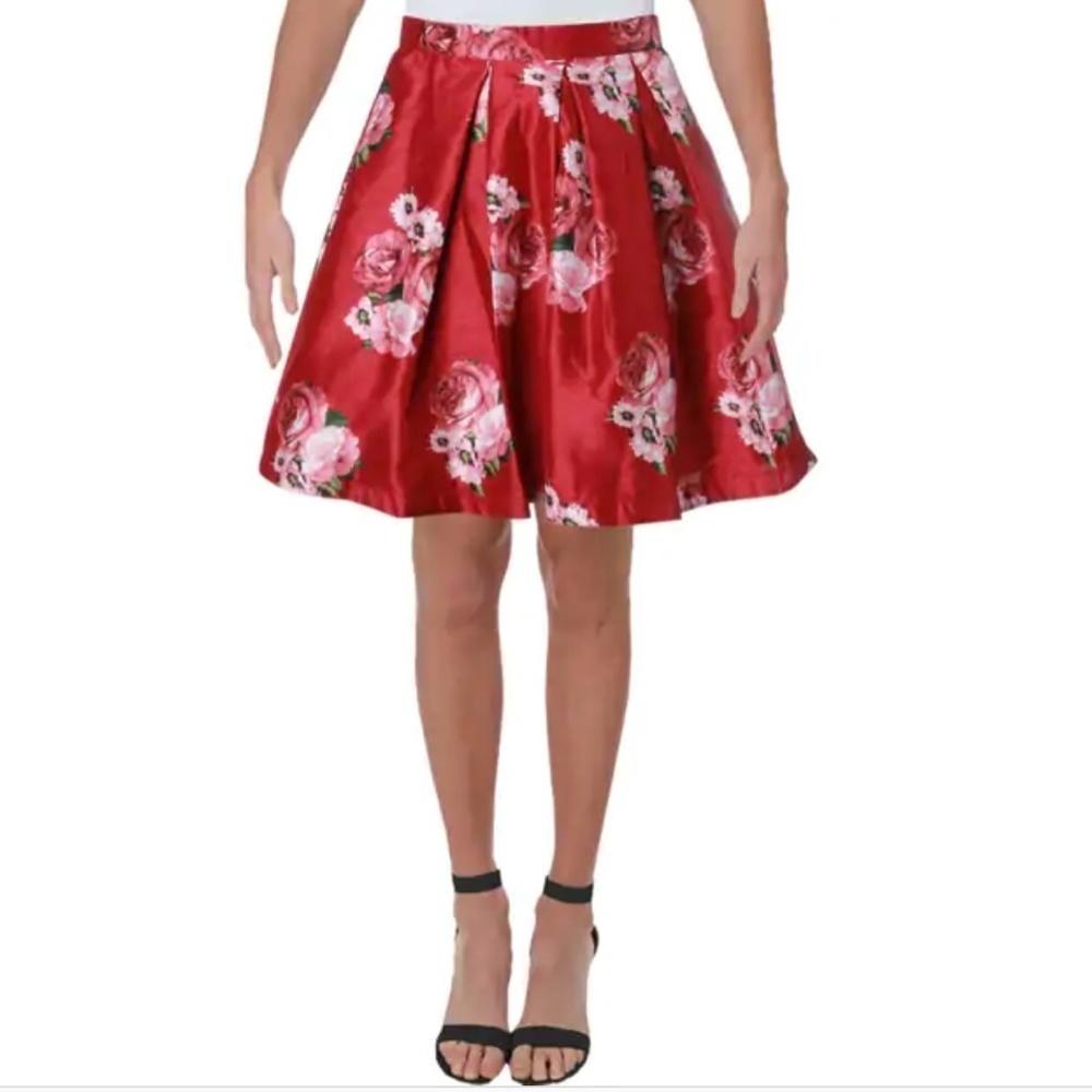 Sequin Hearts Floral Wine Blush Skirt Roses Junior‎ Size 9 Tulle